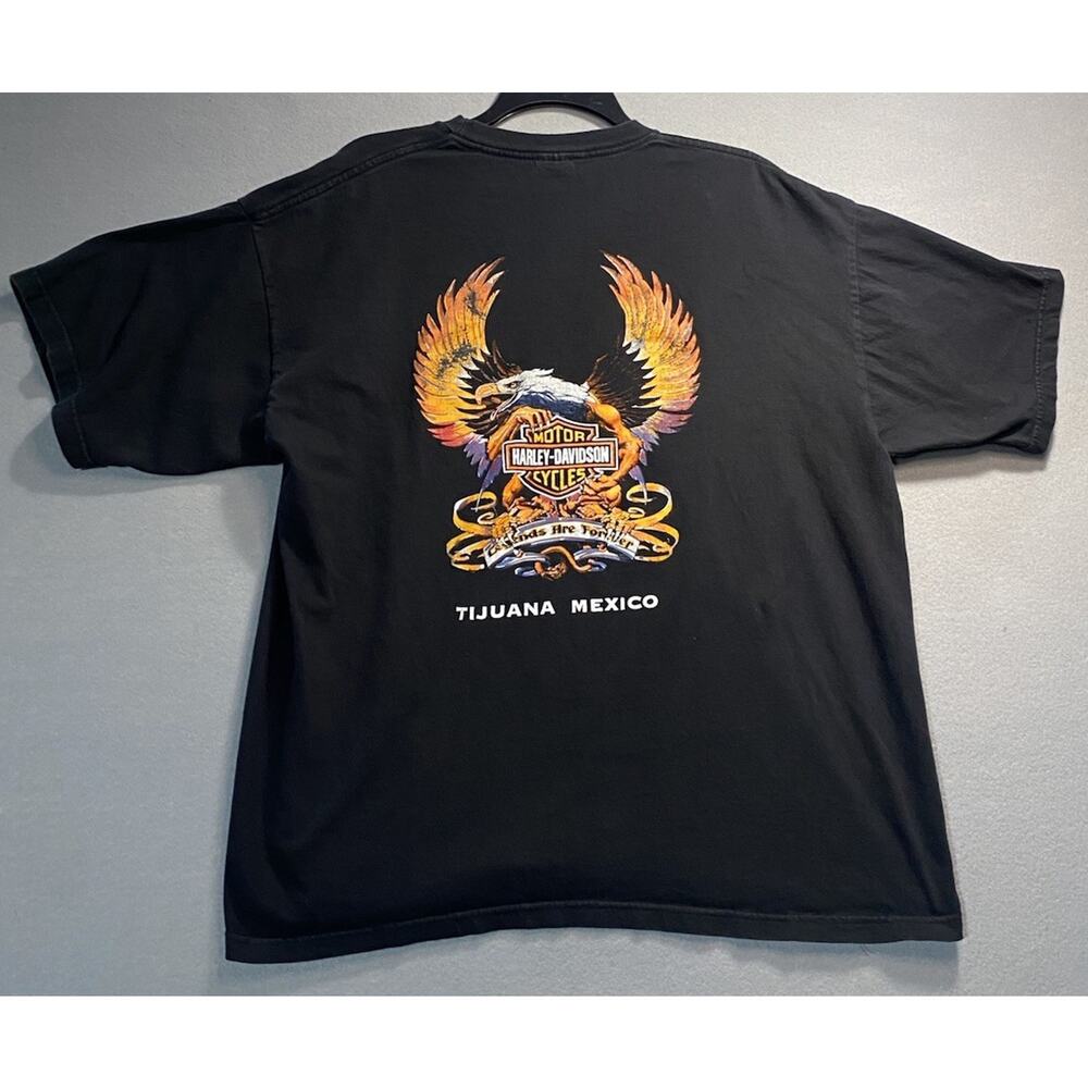 Harley-Davidson Black T-Shirt - Tijuana Baja, Mexico - Size XL